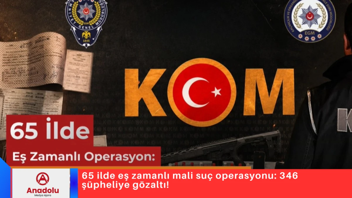65 ilde eş zamanlı mali su&ccedil; operasyonu: 346 ş&uuml;pheliye g&ouml;zaltı!