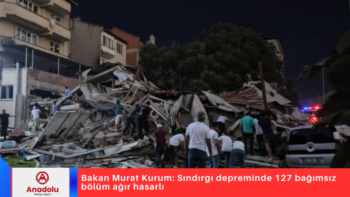 Bakan Murat Kurum: Sındırgı depreminde 127 bağımsız bölüm ağır hasarlı