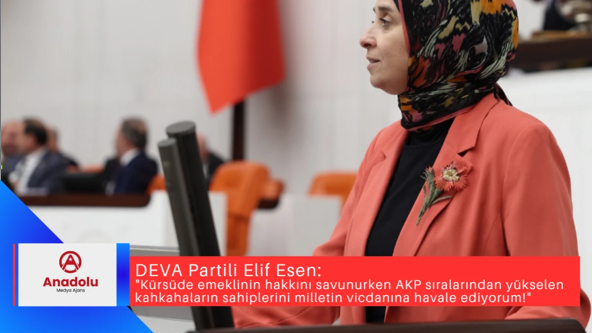DEVA Partili Elif Esen: 