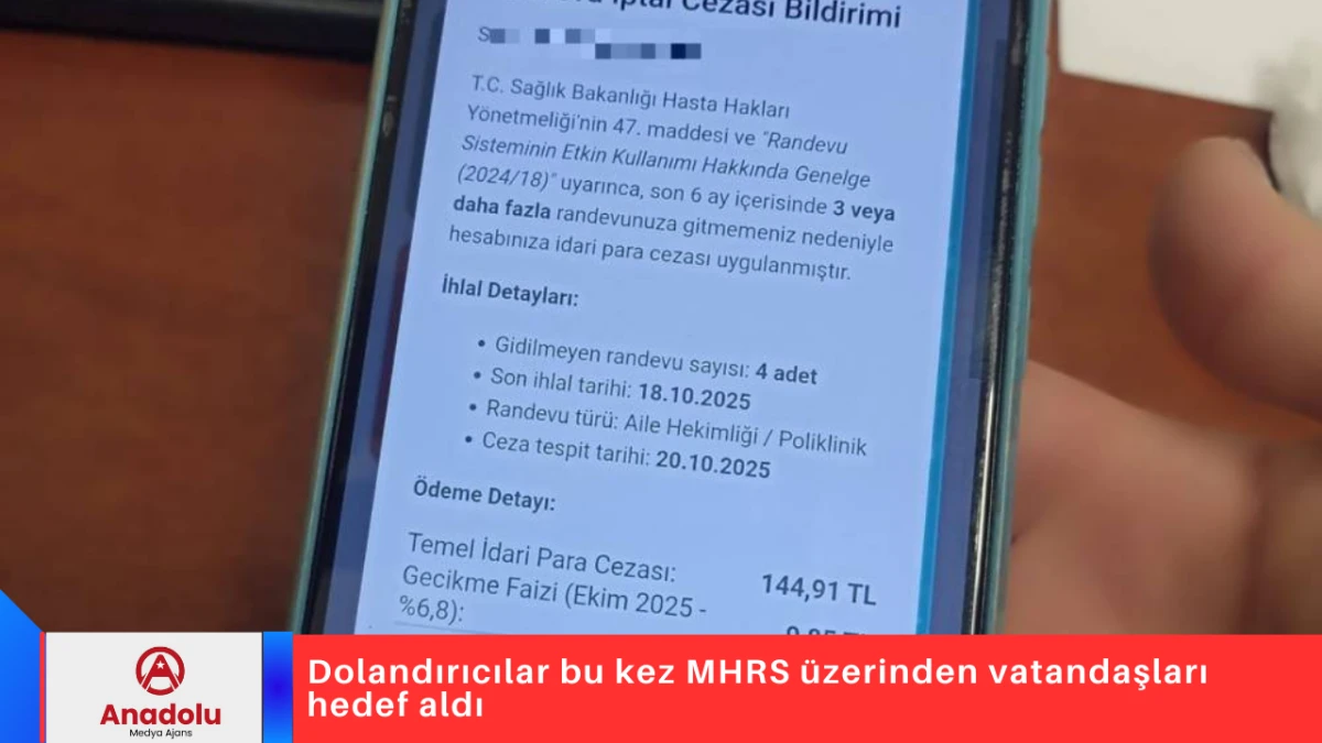 Dolandırıcılar bu kez MHRS &uuml;zerinden vatandaşları hedef aldı