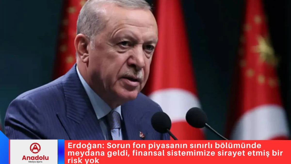 Erdoğan: Sorun fon piyasanın sınırlı b&ouml;l&uuml;m&uuml;nde meydana geldi, finansal sistemimize sirayet etmiş bir risk yok