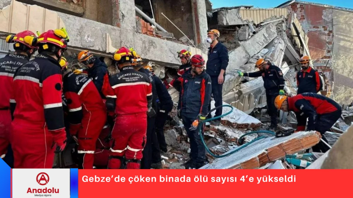 Gebze’de çöken binada ölü sayısı 4’e yükseldi