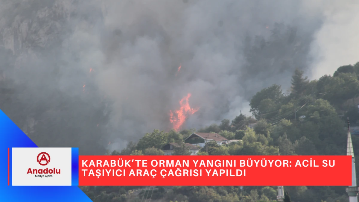 KARABÜK’TE ORMAN YANGINI BÜYÜYOR: ACİL SU TAŞIYICI ARAÇ ÇAĞRISI YAPILDI
