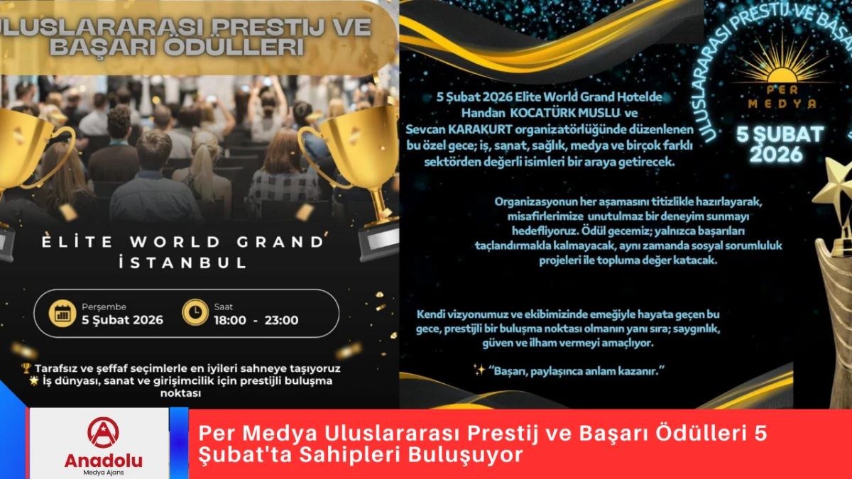 Per Medya Uluslararası Prestij ve Başarı &Ouml;d&uuml;lleri 5 Şubat'ta Sahipleri Buluşuyor