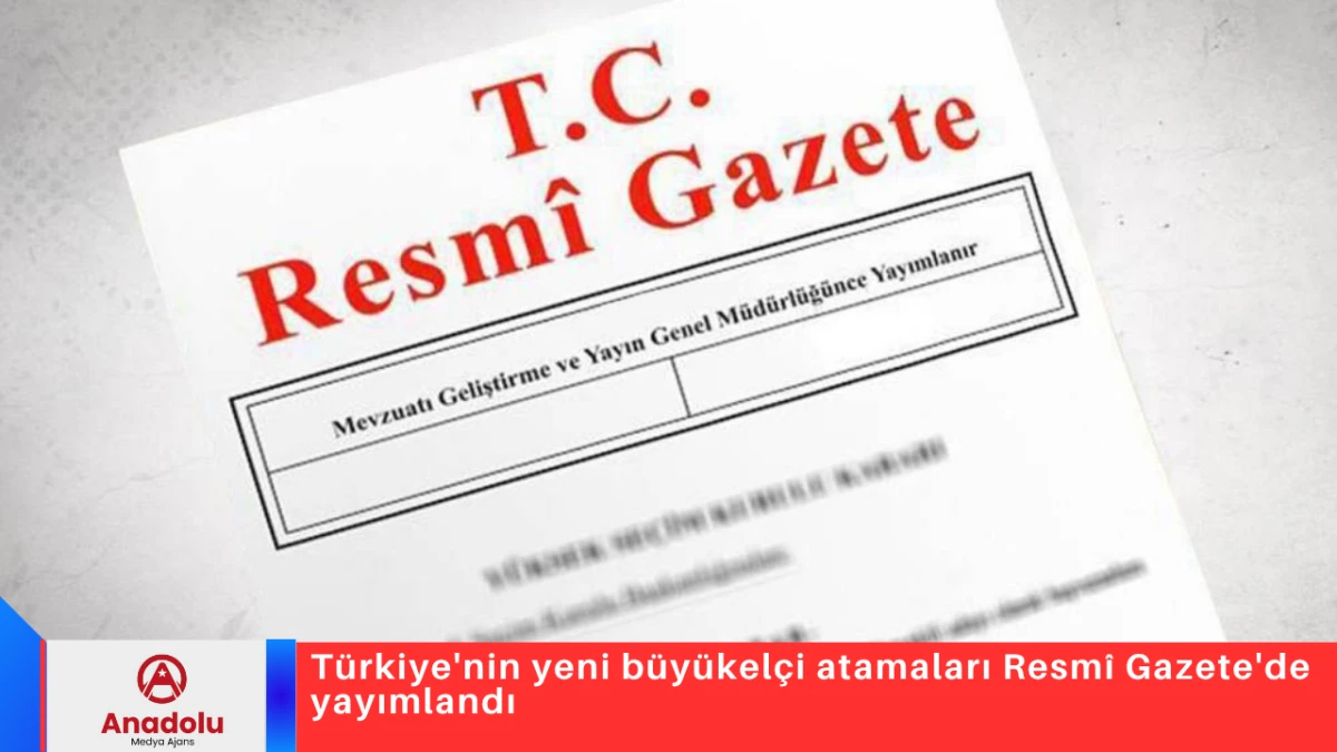 T&uuml;rkiye'nin yeni b&uuml;y&uuml;kel&ccedil;i atamaları Resm&icirc; Gazete'de yayımlandı
