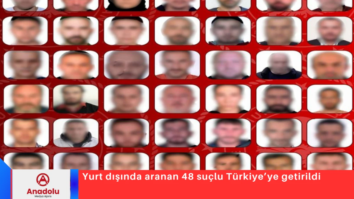 Yurt dışında aranan 48 su&ccedil;lu T&uuml;rkiye&rsquo;ye getirildi